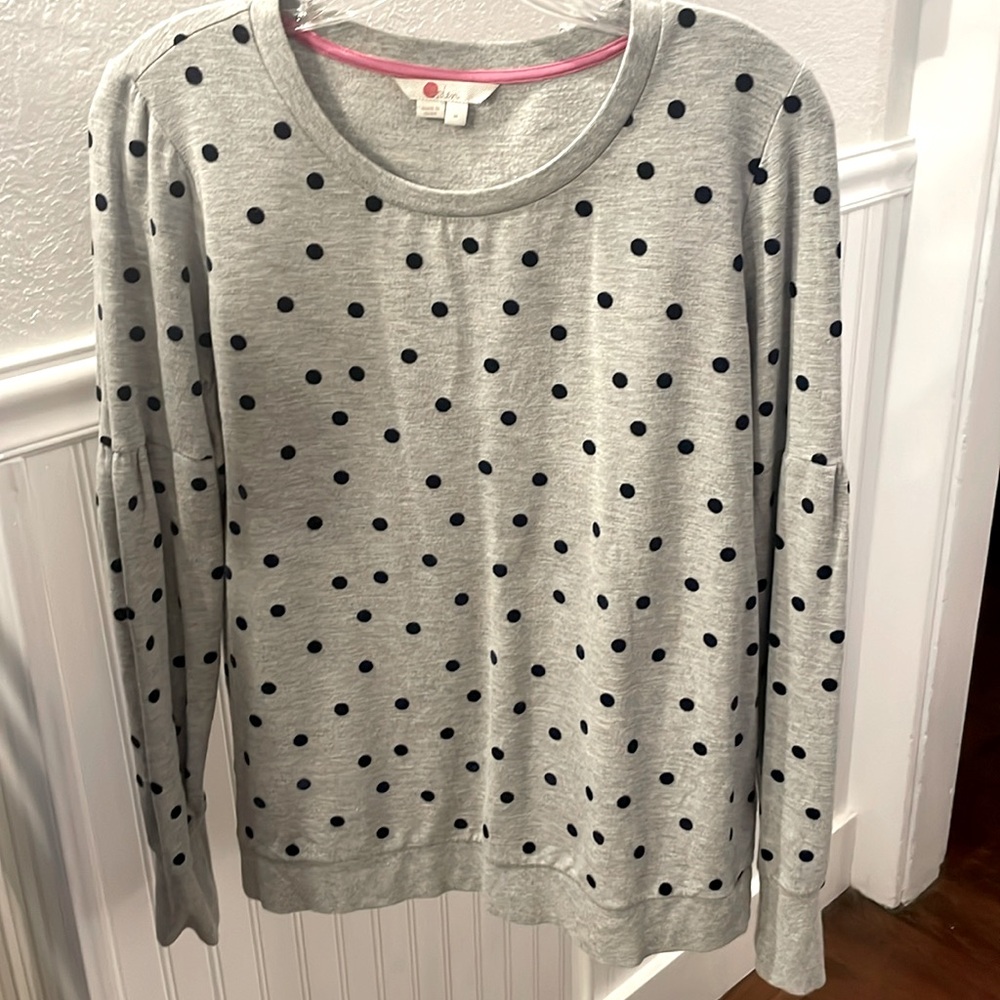 Boden long sleeved polkadot shirt size medium